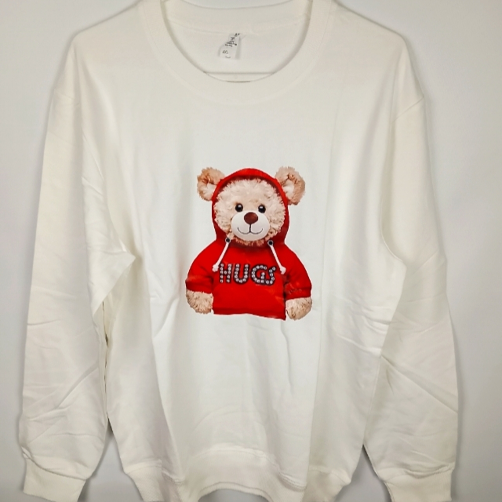 Brand New white sweatshirt 4XL 100% cotton
